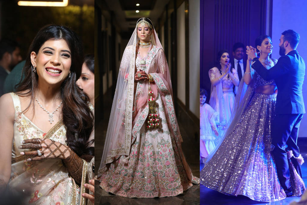 Whimsical Delhi Wedding With Bride Dressed In Stunning Outfits