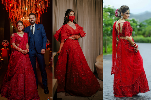 Brides In Surreal Replicas Of Priyanka Chopra's Red Lehenga + Where To Buy Them!