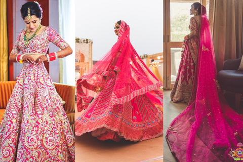 20 Brides In Hot Pink Lehengas Who Will Make You Re-Think Your Trousseau Choices!