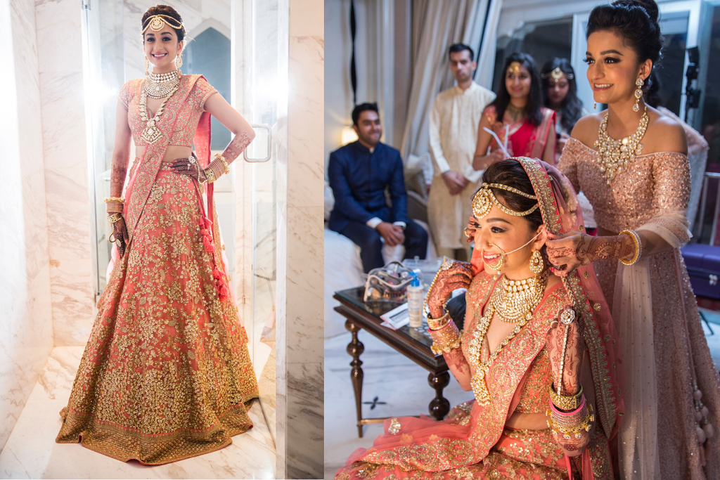 Royal Jaipur Wedding With A Peachy Pink Bride
