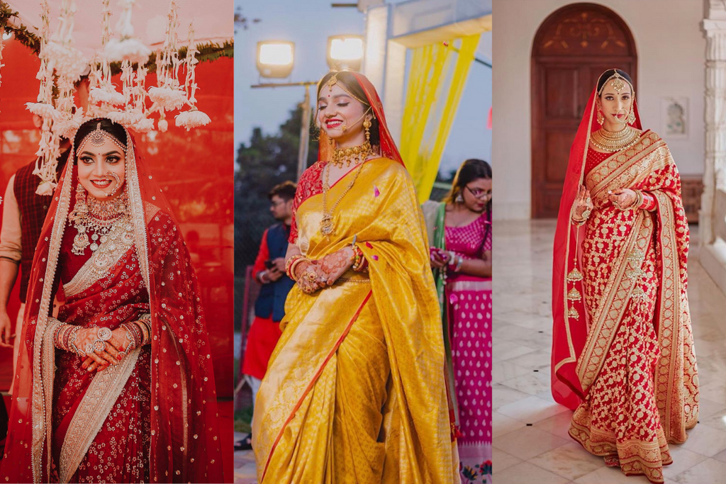 11 Gorgeous Brides Who Slayed In A Saree On Their Wedding Day!
