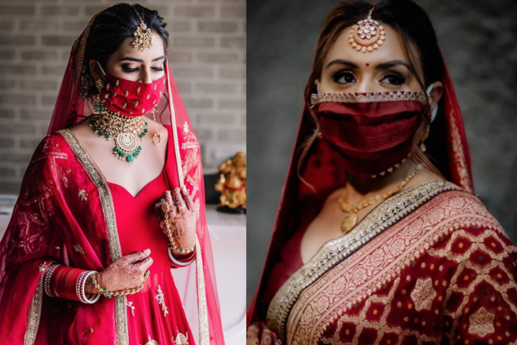 #Trending: Brides Matching Their Lehenga With Customised Masks For Their Lockdown Wedding