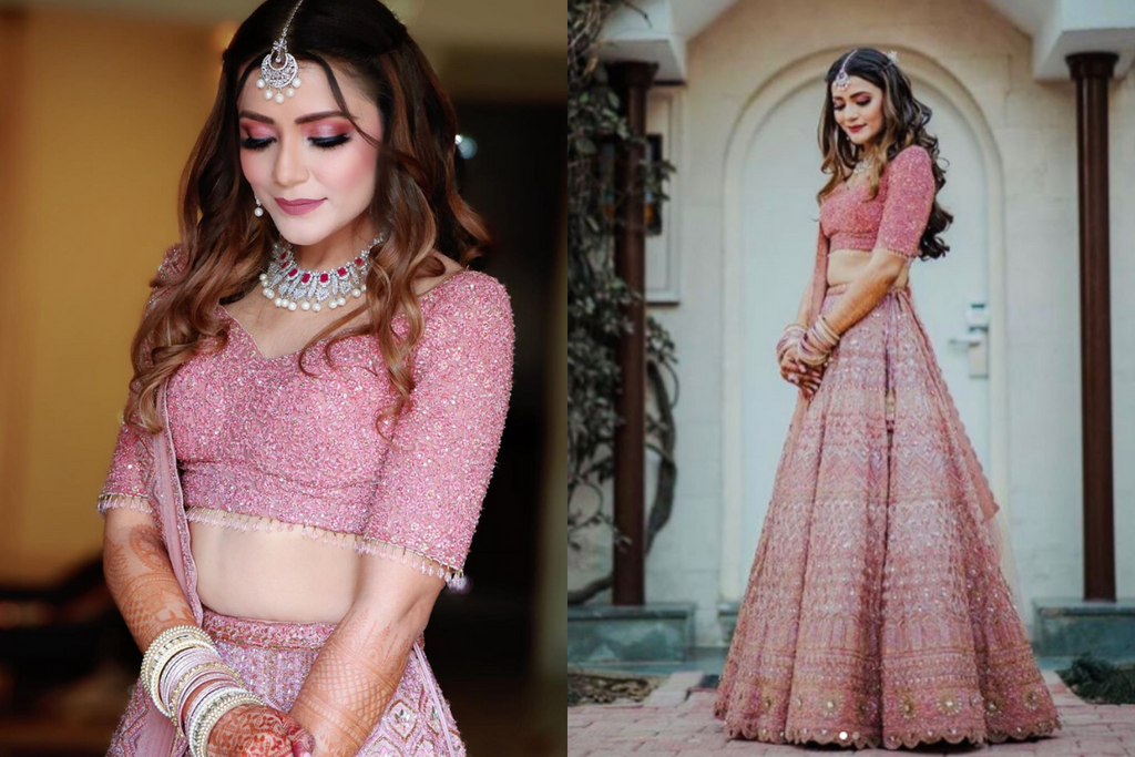 This Bride's Rouge Pink Engagement Look Will Leave You Amazed!