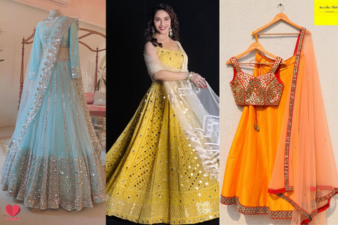 Get Your Dream Mirror Work Lehenga From These Designers!